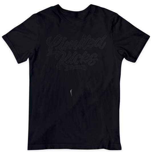 T-Shirt Schwarz Glitzer Schriftzug