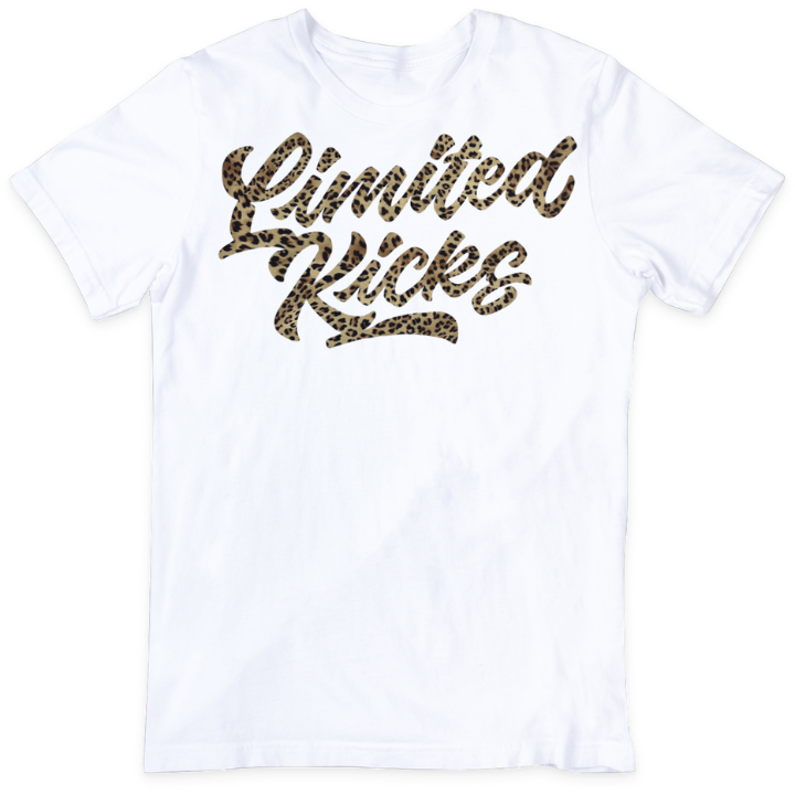 T-Shirt Weiß Leoparden Schriftzug