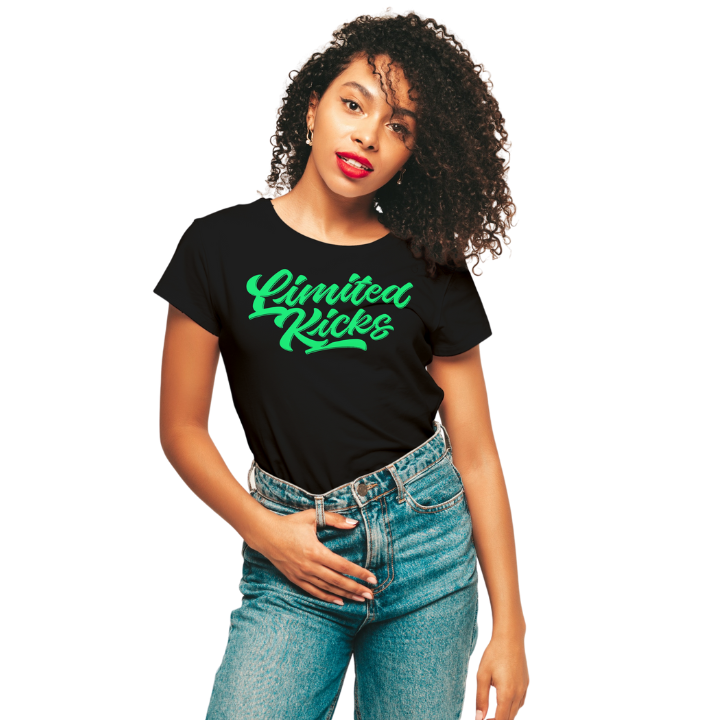 T-Shirt Schwarz Schriftzug 'Glow'