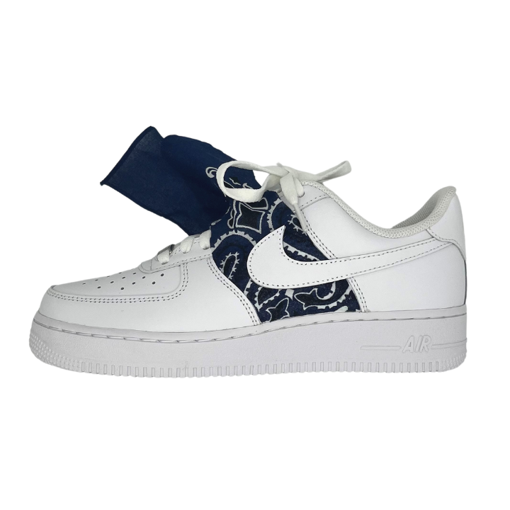 Custom AF1 'Bandana Dunkel Blau'