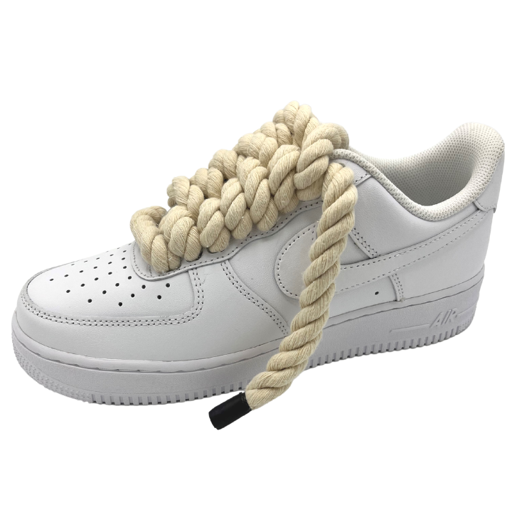 Custom AF1 'Big Laces Beige'