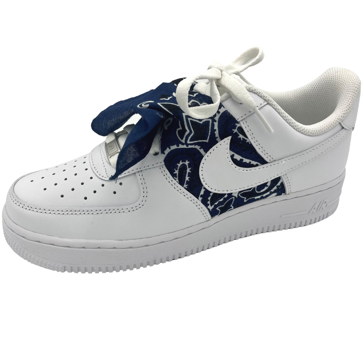 Custom AF1 'Bandana Dunkel Blau'