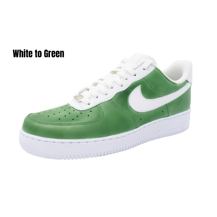 Custom AF1 'Frozen Kickz - White to Green'