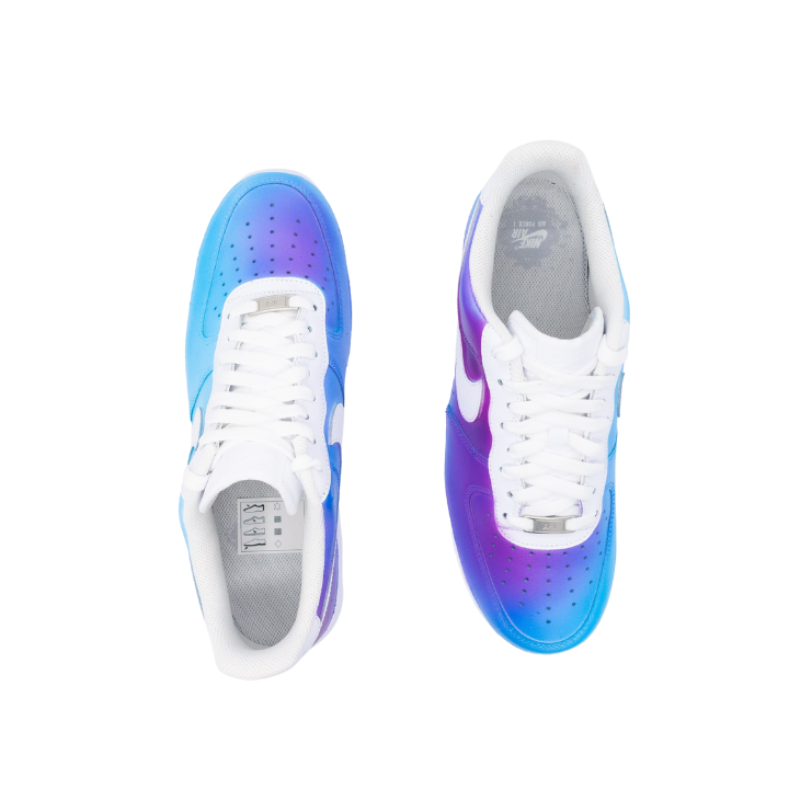 Custom AF1 'Sun Kickz - Blue to Purple'