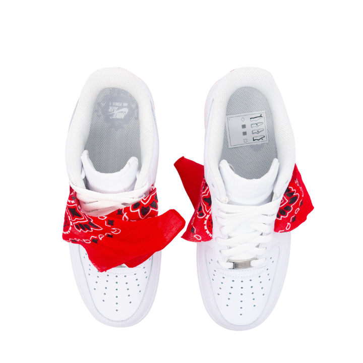 Custom AF1 'Bandana Red'