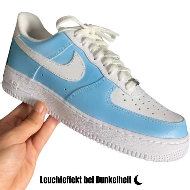 Custom AF1 'GLOW BLUE to GREEN'